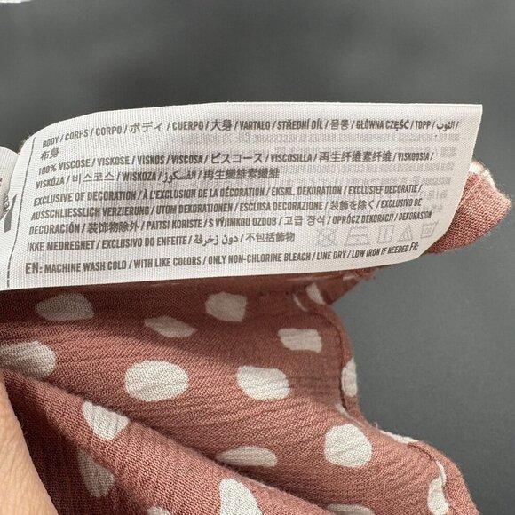 Abercrombie & Fitch Women's Polka Dot Cropped Cami Top Size S Brown and White - Picture 4 of 8